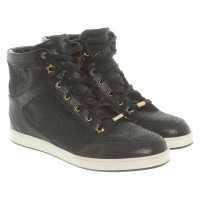 Jimmy Choo Sneakers aus Leder in Schwarz