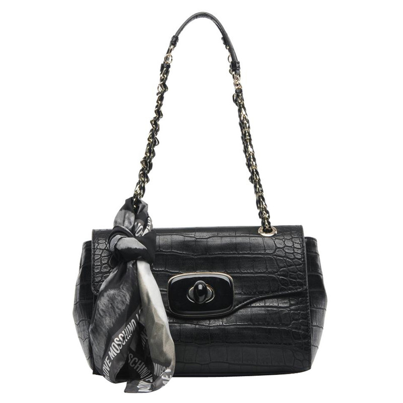Moschino Love Bag with reptile embossing