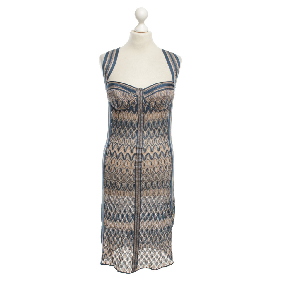 Missoni Vorm-fitting jurk in blauw/nude