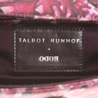 Talbot Runhof clutch con motivo floreale