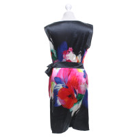 Luisa Cerano Silk dress with a floral pattern