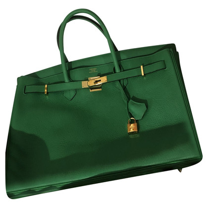 Hermès Birkin Bag Leer in Groen