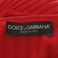 Dolce & Gabbana Rippstrick-Jacke in Rot
