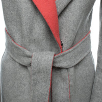 René Lezard Jacke/Mantel aus Wolle in Grau