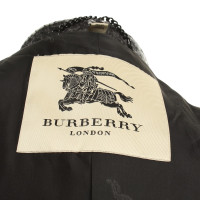 Burberry Karierter Mantel mit Applikation
