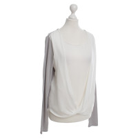 Halston Heritage top with waterfall collar