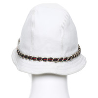 Gucci Hut in Beige-Weiß