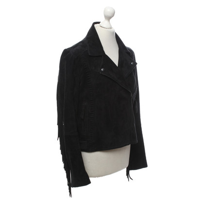 7 For All Mankind Jacket/Coat Suede in Black