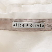 Alice + Olivia Top en Soie en Crème