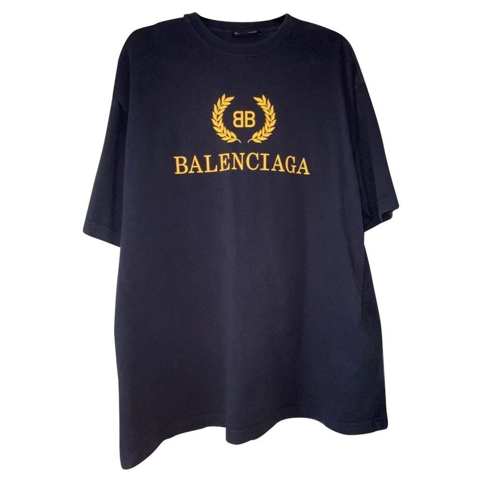 Balenciaga Oberteil aus Baumwolle in Blau