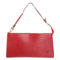 Louis Vuitton Clutch Bag Leather in Red