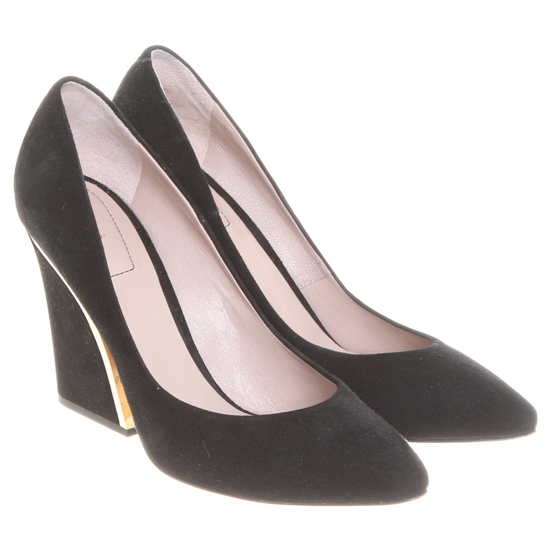 Chloé Suede heels with metal detail