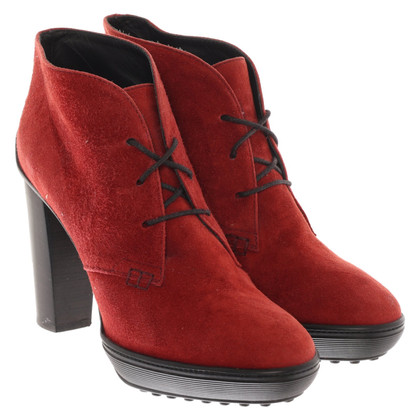 Tod's Lace-up shoes Leather in Red