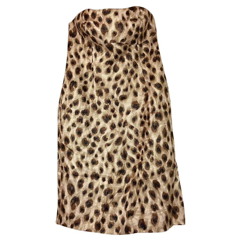 Escada Bustier dress with leopard print