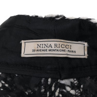 Nina Ricci Pantalon à motifs en noir et blanc