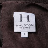 Halston Heritage Kleid aus Seide in Braun