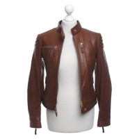 Philipp Plein Leather jacket in brown