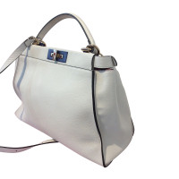 Fendi Peekaboo Bag Regular Leather in White