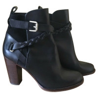 Massimo Dutti Bottines en Cuir en Noir