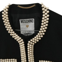 Moschino Jacke mit Perlen-Besatz