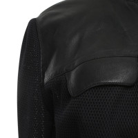 Prada Mesh jacket with leather yoke