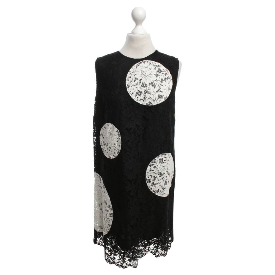 Dolce & Gabbana Kanten jurk in zwart / White