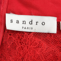 Sandro abito di pizzo in rosso