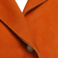 Miu Miu Leder-Blazer in Orange