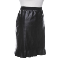 Marc Cain Artificial leather skirt in black