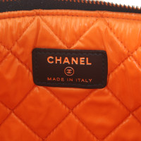 Chanel Täschchen/Portemonnaie aus Jeansstoff in Blau