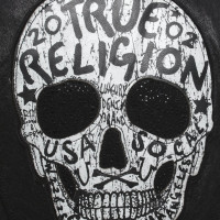 True Religion Lederjacke in Schwarz