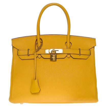 Hermès Birkin Bag 30 in Pelle in Giallo