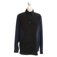 Christian Louboutin Silk blouse in blue / black