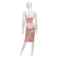 Dolce & Gabbana Satin-Kleid in Rosa