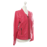 Marc Cain Jacket/Coat Leather in Pink