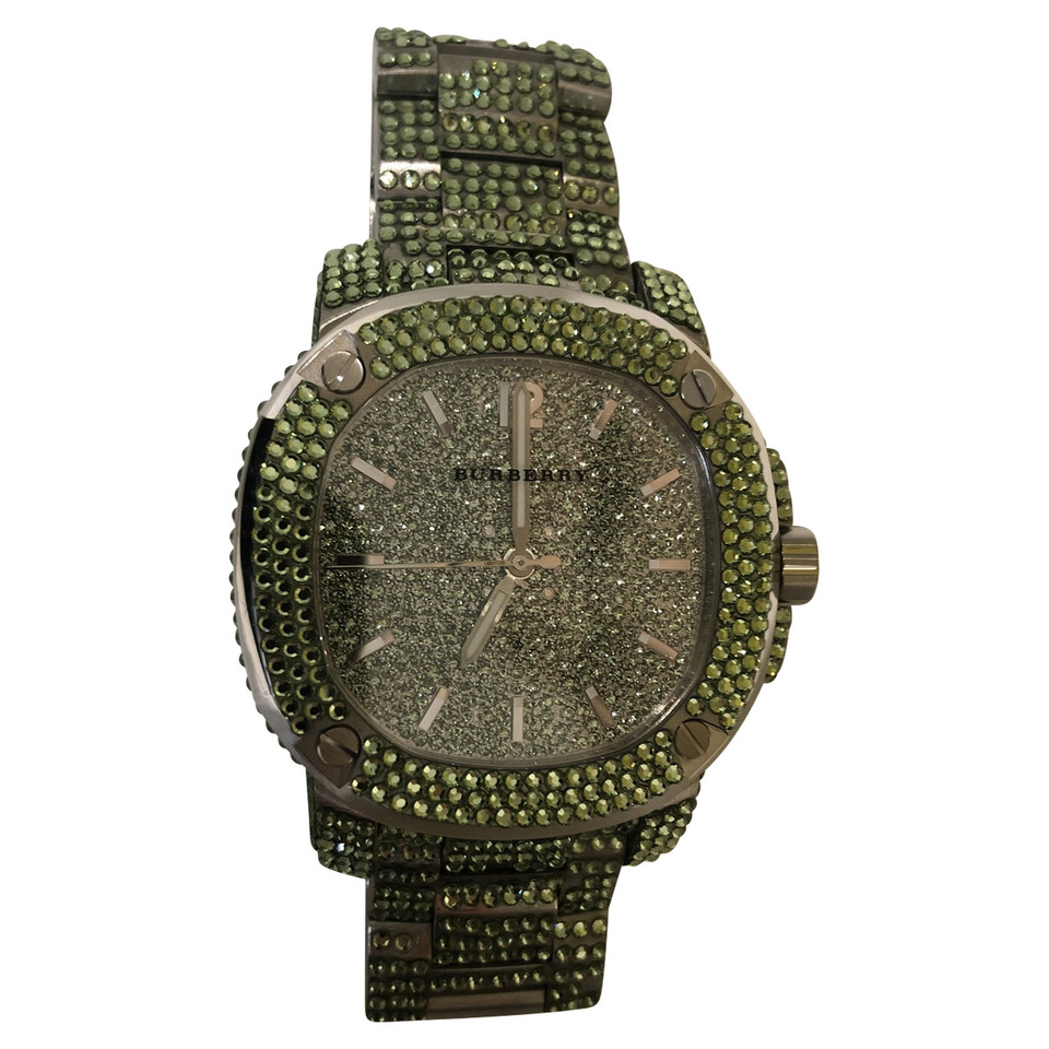 Burberry Horloge Staal in Groen