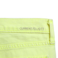 Current Elliott Jeans in neon yellow
