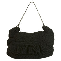 Fendi Handtasche aus Wolle in Schwarz