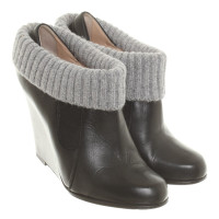Bally Wedge ankle boots with knit detail