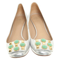 Tory Burch Pumps/Peeptoes in Silbern