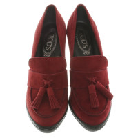 Tod's Suede Pumps in rosso