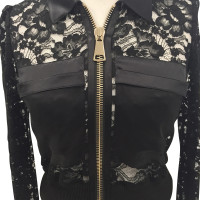 Givenchy Veste de bombardière en dentelle noire