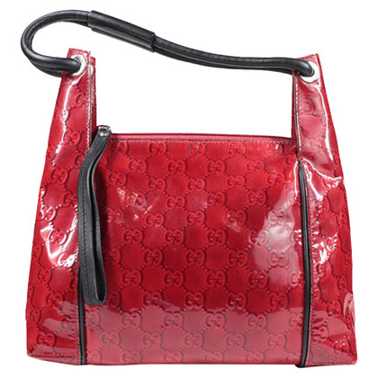 Gucci Handbag Patent leather in Red