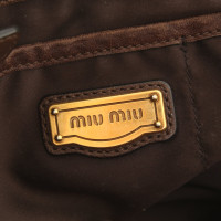 Miu Miu Sac à bandoulière en Cuir en Marron