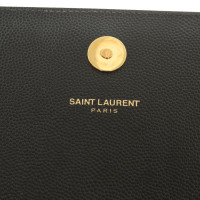 Saint Laurent Y Clutch aus Leder in Schwarz