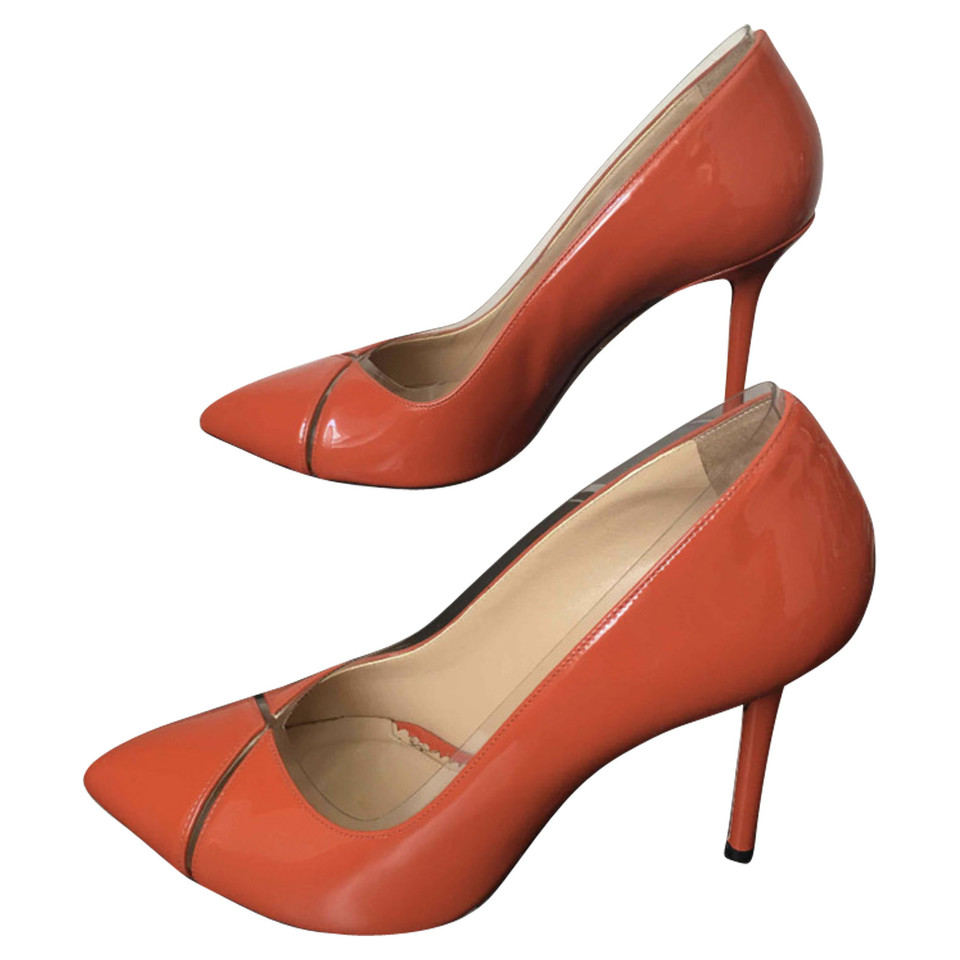 Charlotte Olympia Wedges Patent leather in Orange