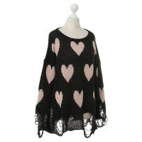 Wildfox Knitted jumper with heart pattern
