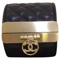 Chanel Armband Leer in Zwart