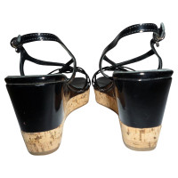 Prada Black patent leather sandals