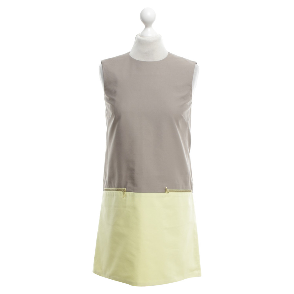 Victoria By Victoria Beckham Boxy dress in light gray / yellow